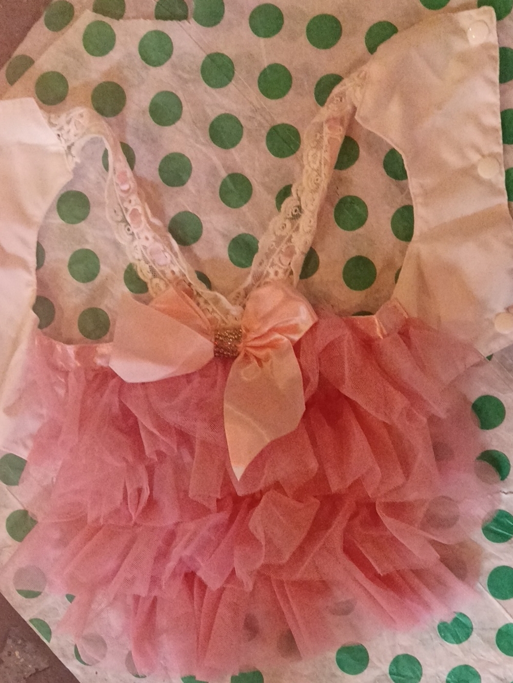 Pink Ruffle Tulle Small Pets Costume Dress with Bow